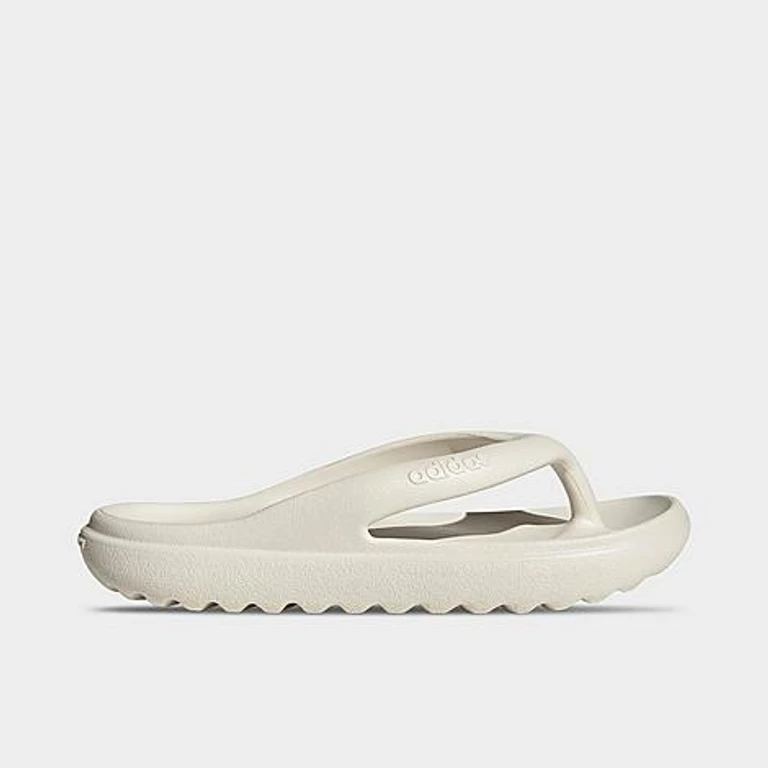 adidas Men's Adilette Lumia Flip Flop Sandals in Off White/Off White/Off White Size: 5.0