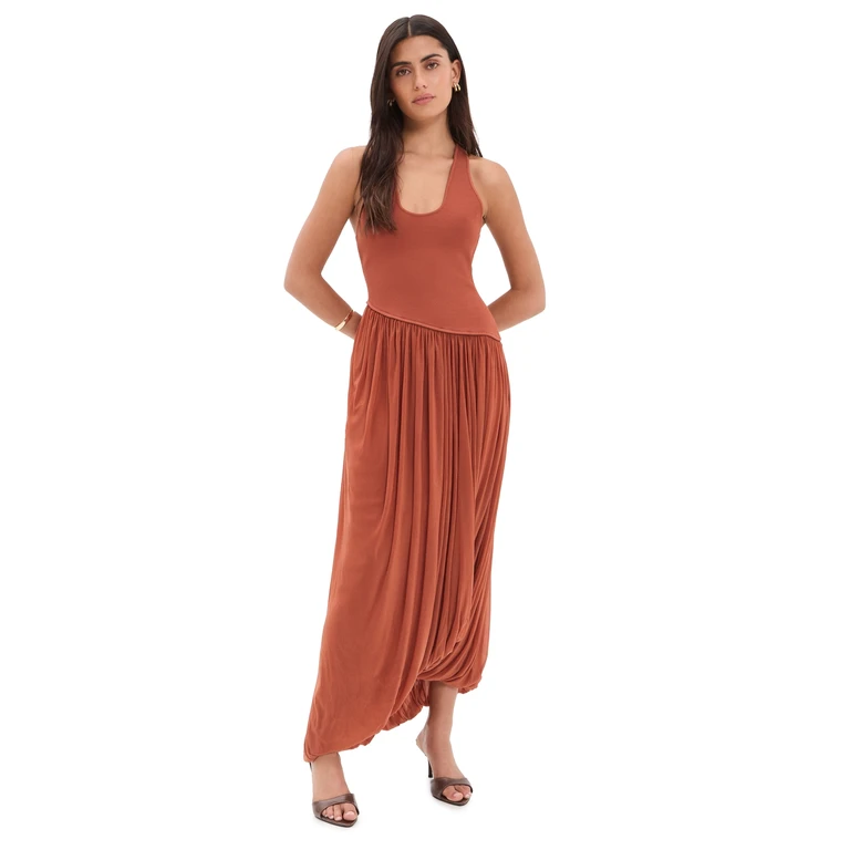 Meyer Midi Dress Rust S