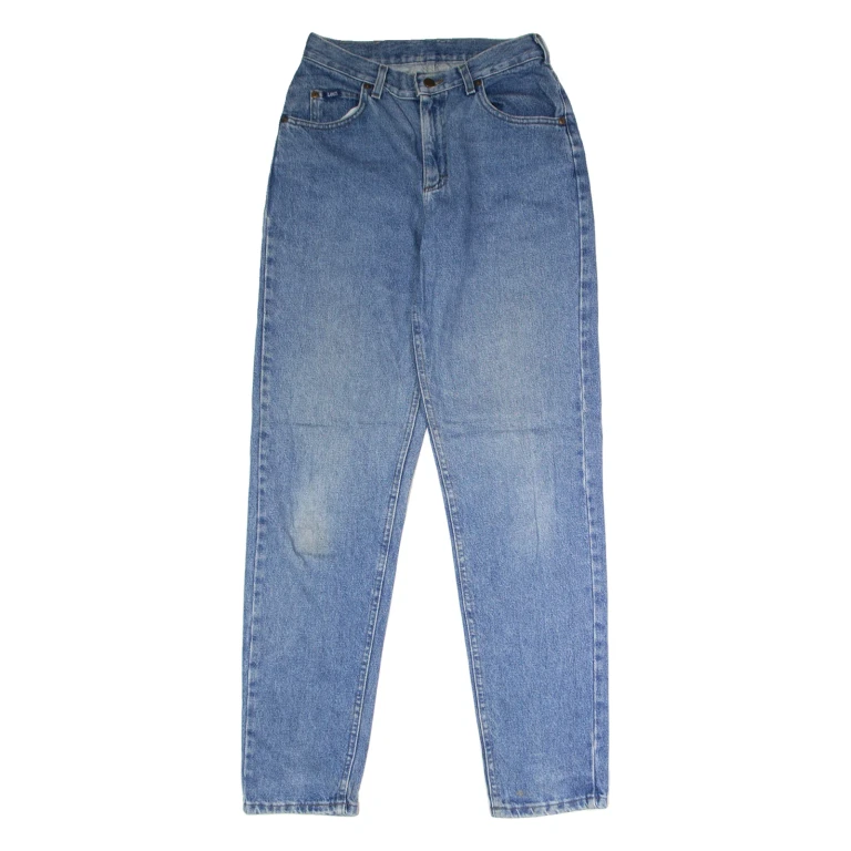 LEE Womens Jeans Blue Regular Straight Stone Wash W28 L33