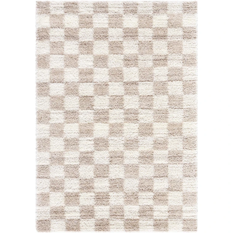 Belita Beige Luxe Shag Area Rug