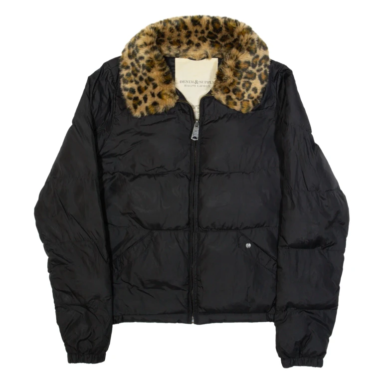 RALPH LAUREN DENIM & SUPPLY Down Insulated Womens Puffer Jacket Black XS