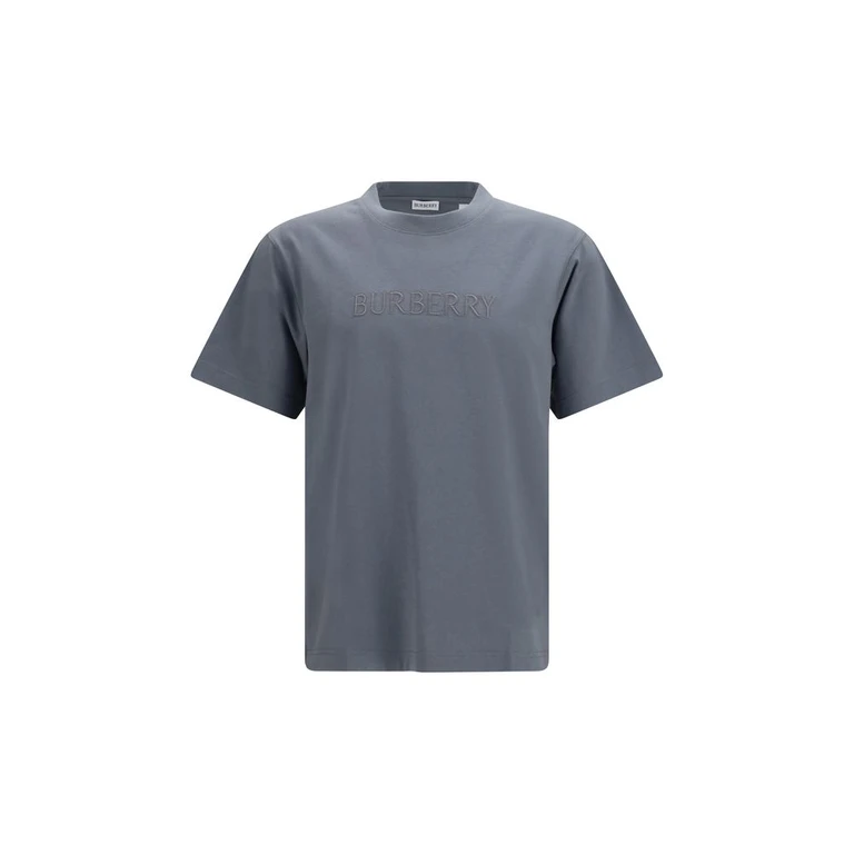 Burberry Gray Cotton T-Shirt - Men