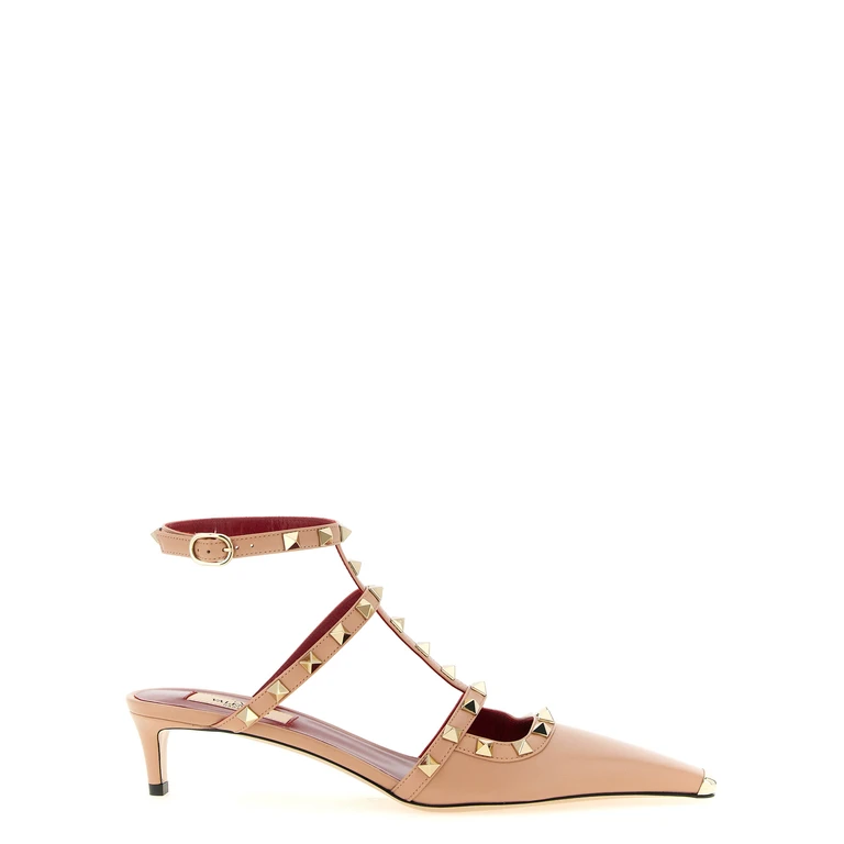 Valentino Garavani Multicolor Calfskin Mid Heel Pumps - Women