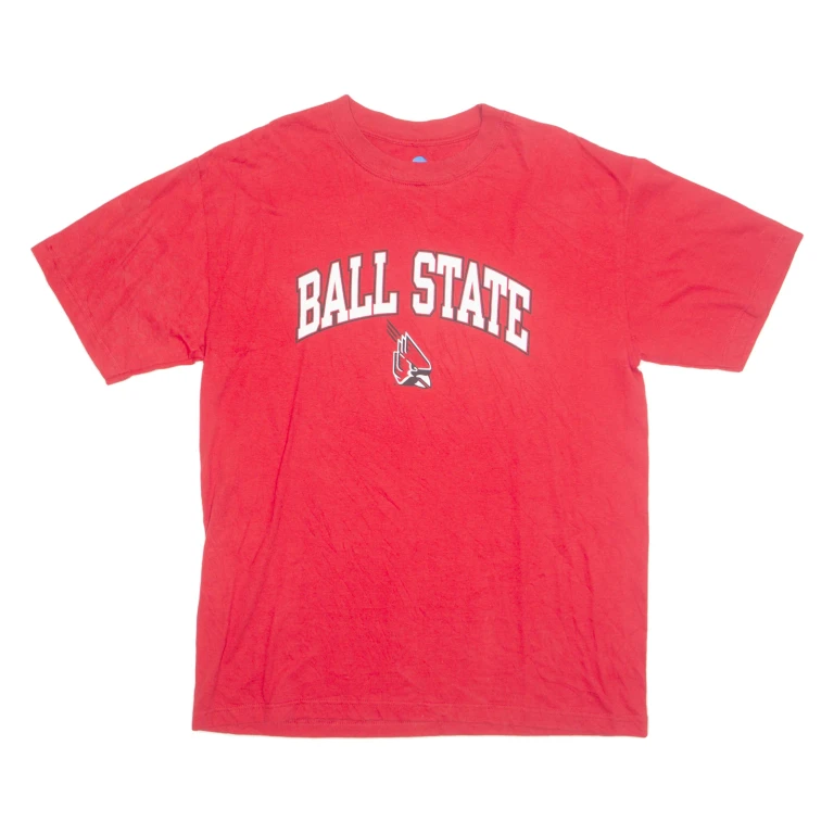 NCAA Ball State Cardinals Mens T-Shirt Red USA L
