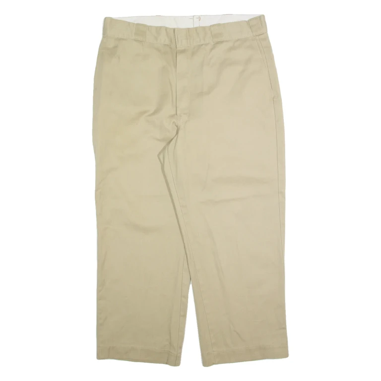 DICKIES Chino Mens Trousers Beige Regular Straight W36 L25