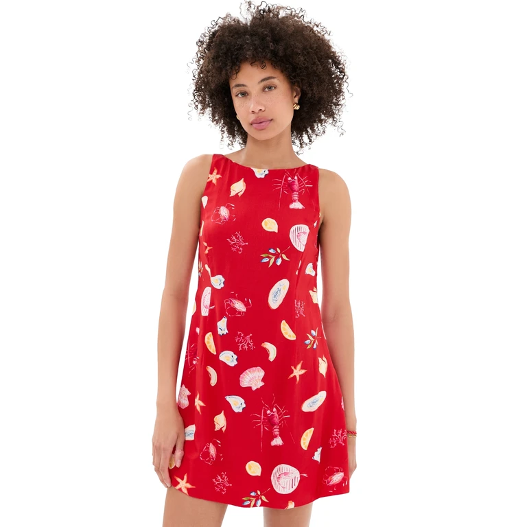 MINKPINK Sirena Mini Shift Dress Red XS