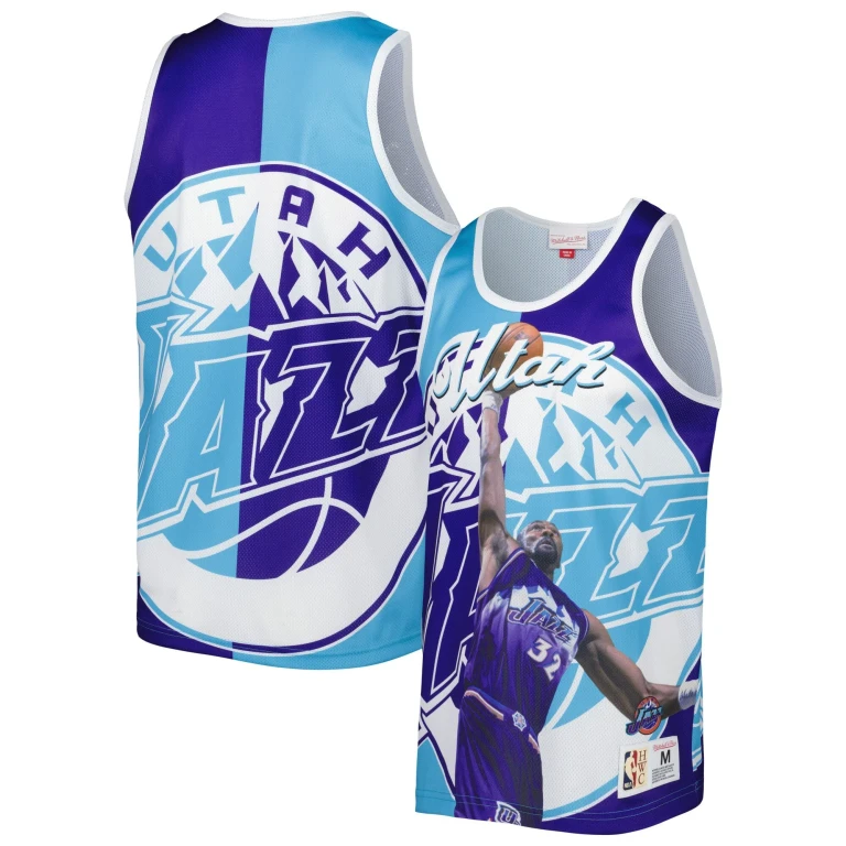 Men's Sublimated Player Tank Jazz Karl Malone Tank Tops