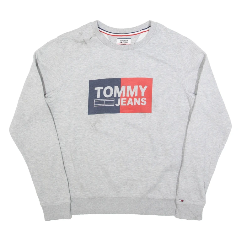 TOMMY JEANS Mens Sweatshirt Grey M