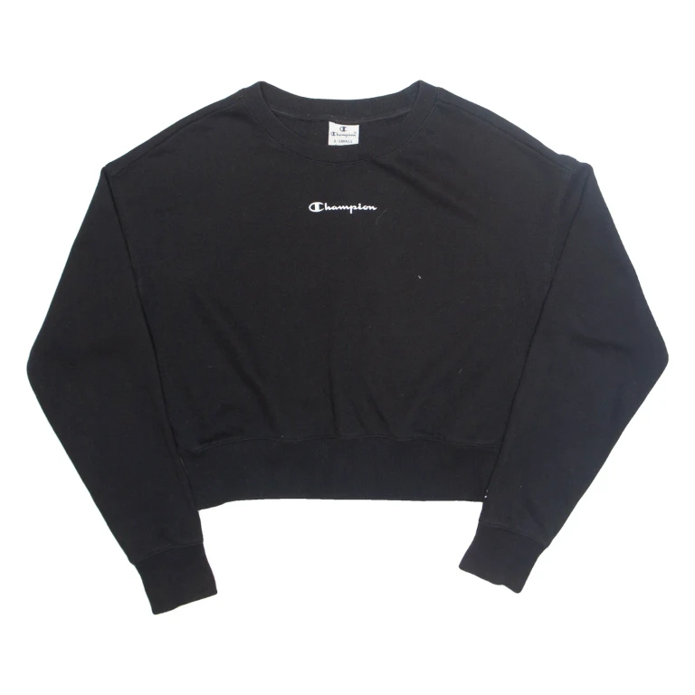 CHAMPION Cropped Womens Sweatshirt Brown XS