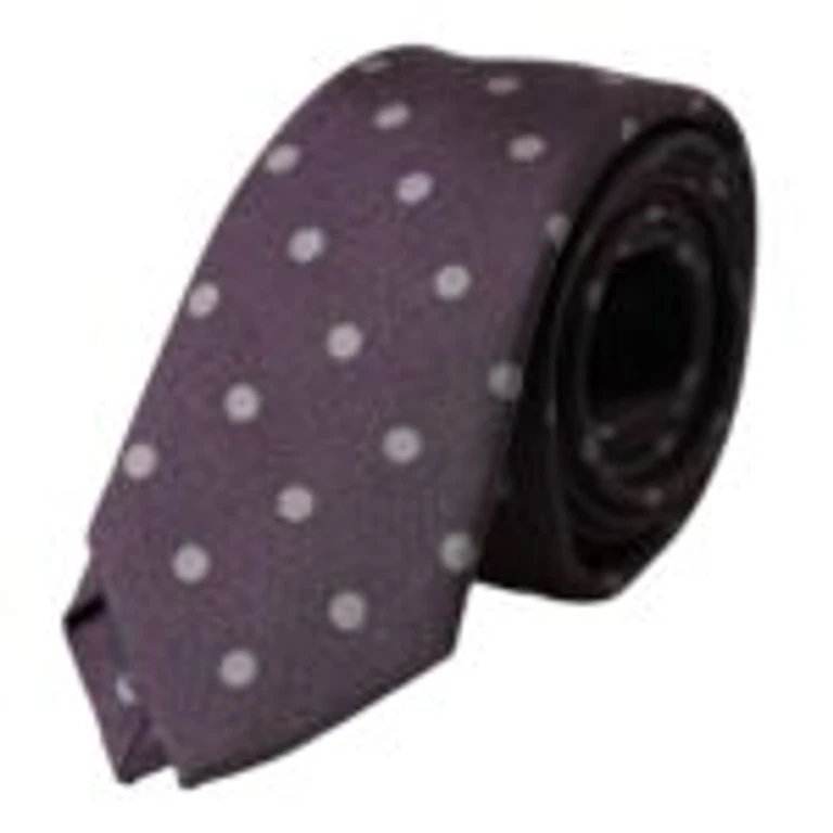 Dolce & Gabbana Purple Silk Polka Dot Adjustable Men Tie - Men