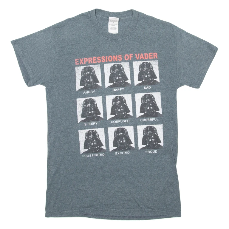 GILDAN Expressions Of Vader Mens T-Shirt Grey S