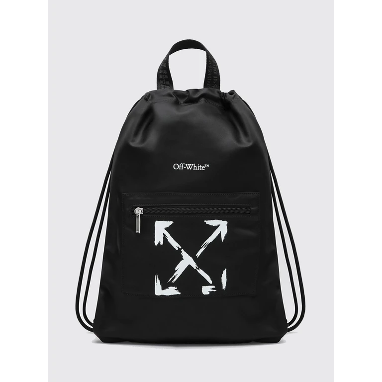 Off-White Kids Boy's Backpack in Nylon with Printed Arrow Logo (OBNB005S26FAB0011001001)