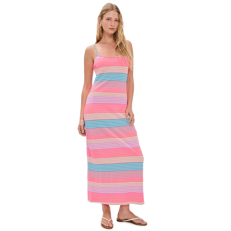 Beach Riot Malie Dress Vibrant Volley Stripe XS
