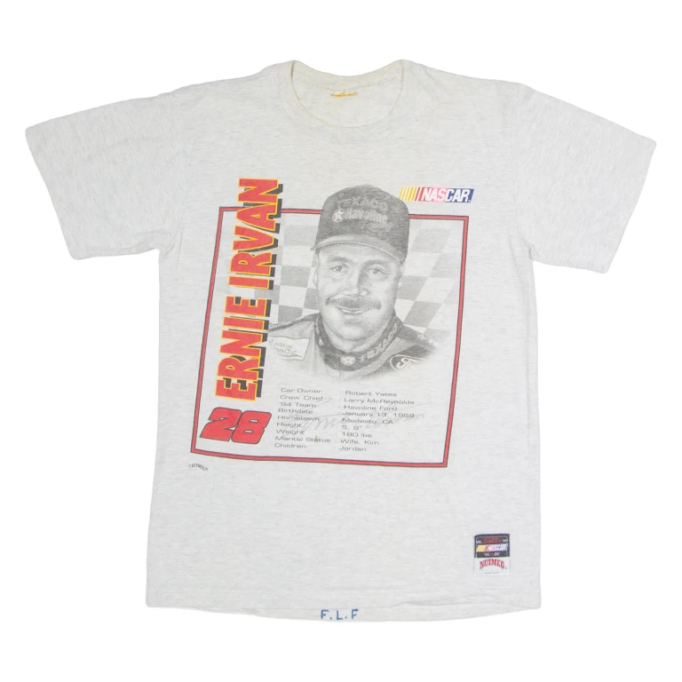 NASCAR 28 Ernie Irvan Mens T-Shirt Grey USA M