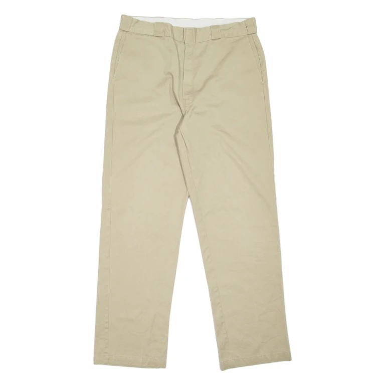 DICKIES Workwear Mens Trousers Beige Regular Straight W35 L33