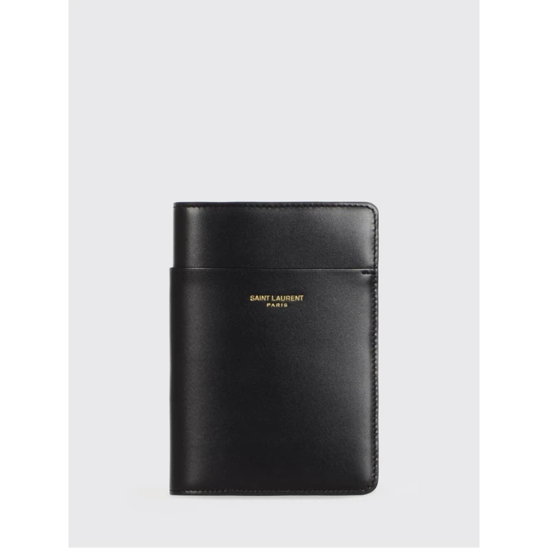 Carteira Saint Laurent em pele granulada para homem