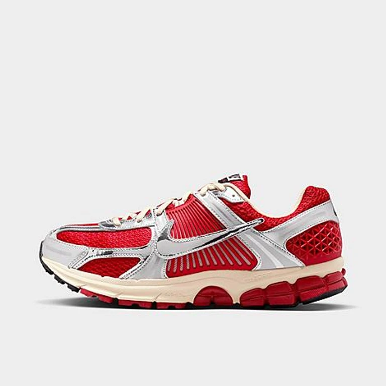 Nike Men's Zoom Vomero 5 Casual Shoes in Gym Red/Metallic Silver/Coconut Milk Size: 7.5