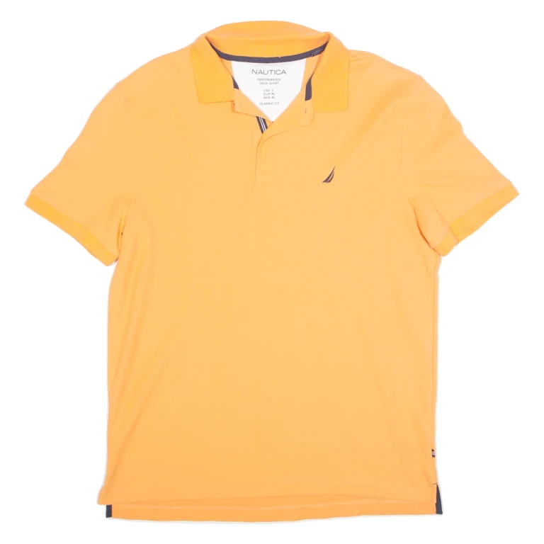 NAUTICA Mens Polo Shirt Orange L
