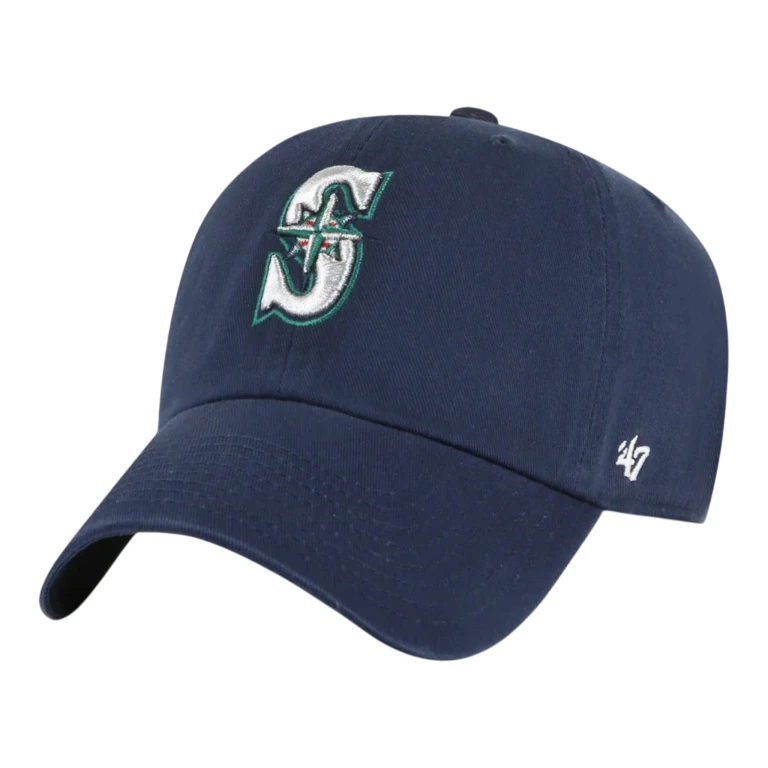 Clean Up Seattle Mariners Strapback Hat - Navy Adjustable Cap
