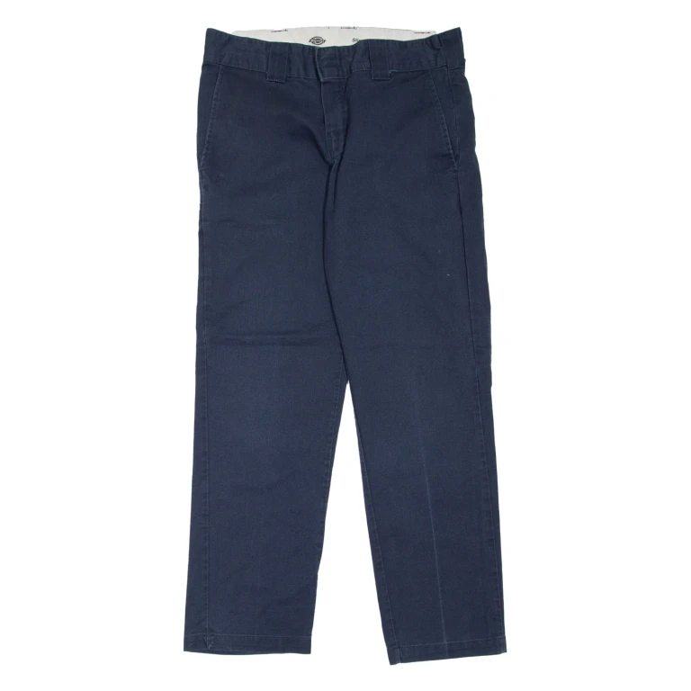 DICKIES Workwear Womens Trousers Blue Slim Tapered W30 L30