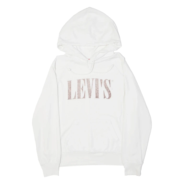 LEVI'S Womens White Hoodie S