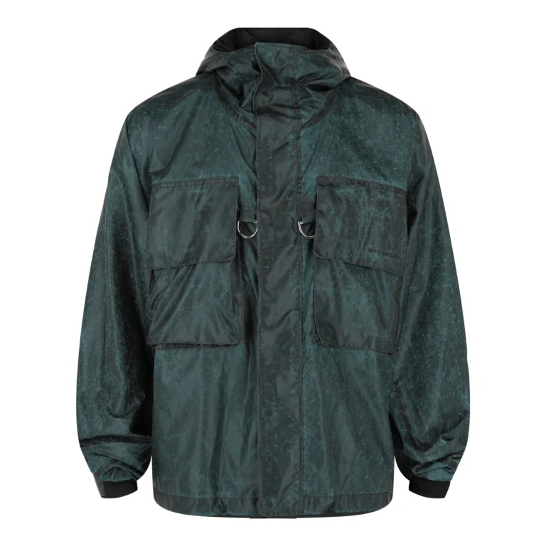 Crinkle Printed Windbreaker