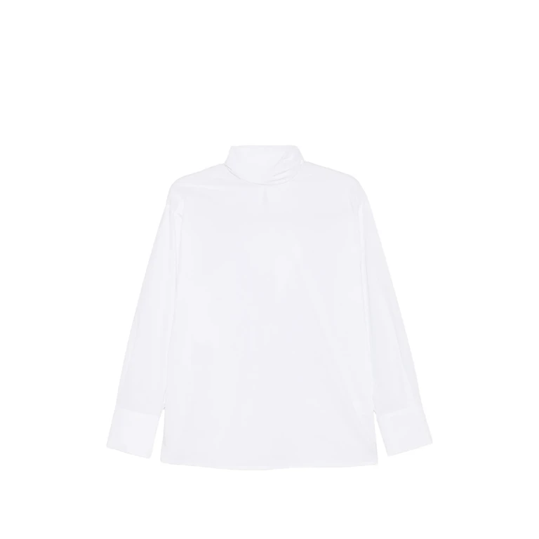 The Nina Studio Tie-neck Long-sleeve Blouse