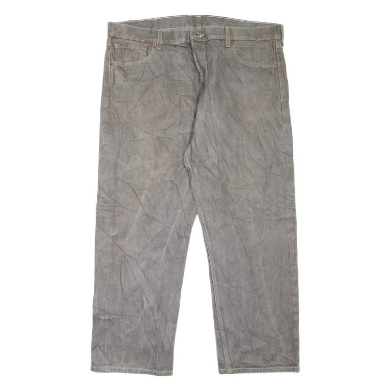 LEVI'S 501 Jeans Mens Grey Regular Straight W39 L27