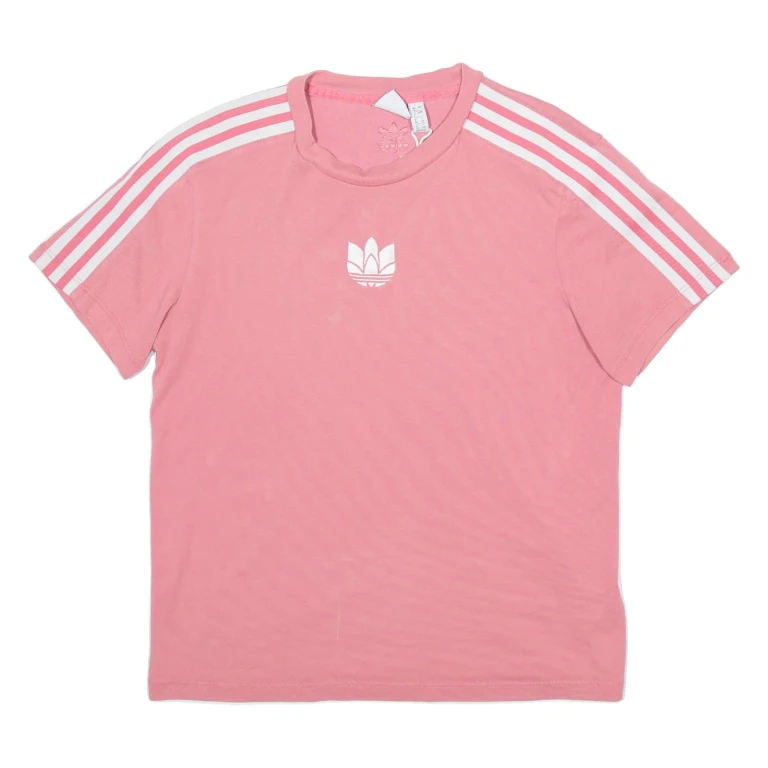 ADIDAS Womens T-Shirt Pink UK 8
