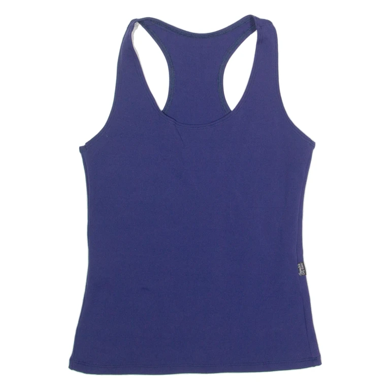 Stretch Womens Sports Vest Blue Sleeveless S