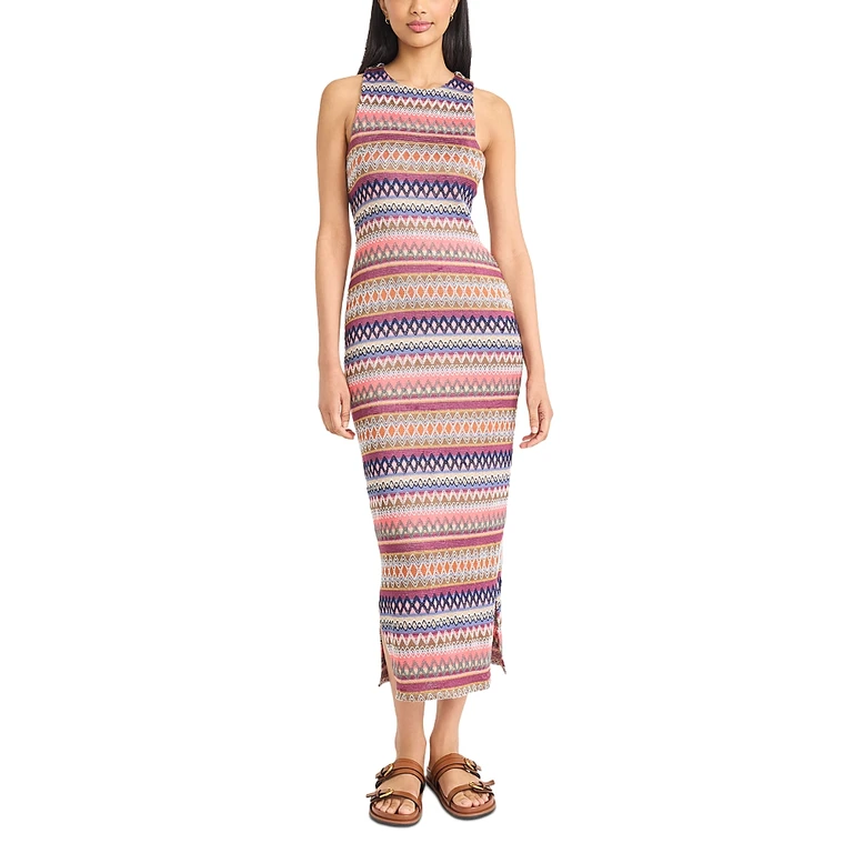 The Good Journey Sleeveless Crocheted Midi Dress