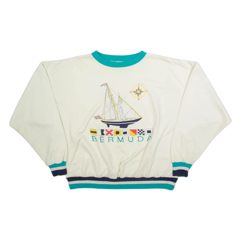 BERMUDA Mens Sweatshirt Cream L