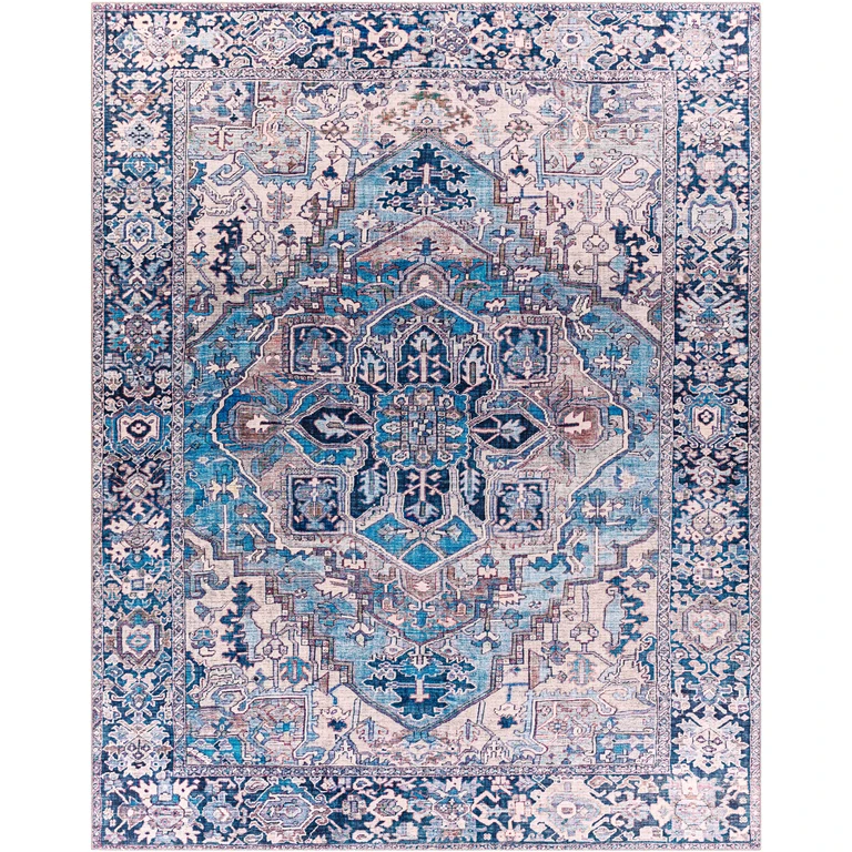 Neyland Iris Blue Area Rug 2362