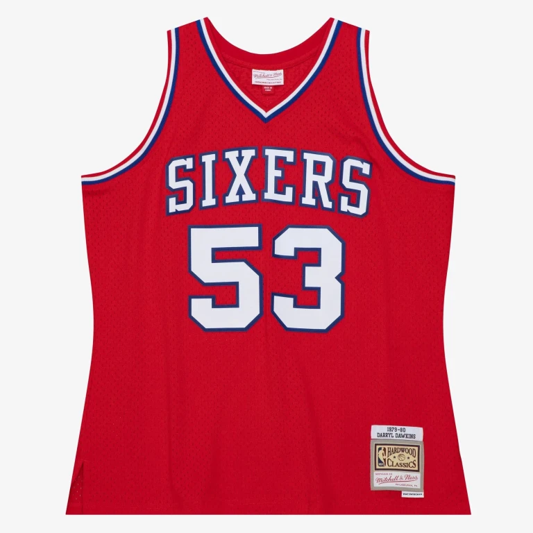 Men's NBA Dark Jersey 76Ers 1979 Darryl Dawkins