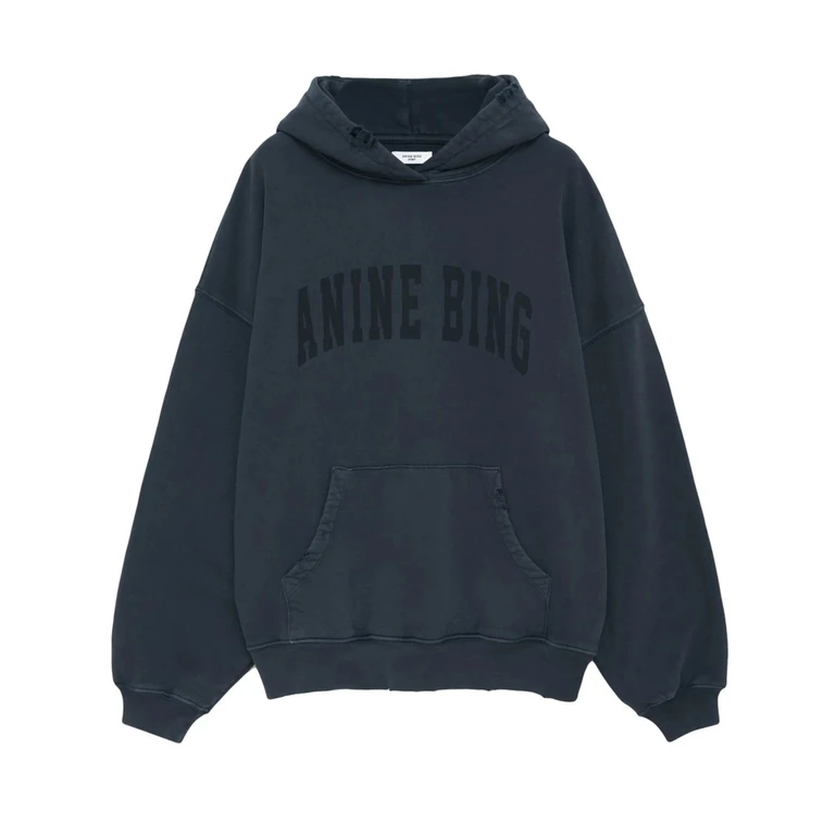Anine Bing Harvey Logo-print Cotton Hoodie