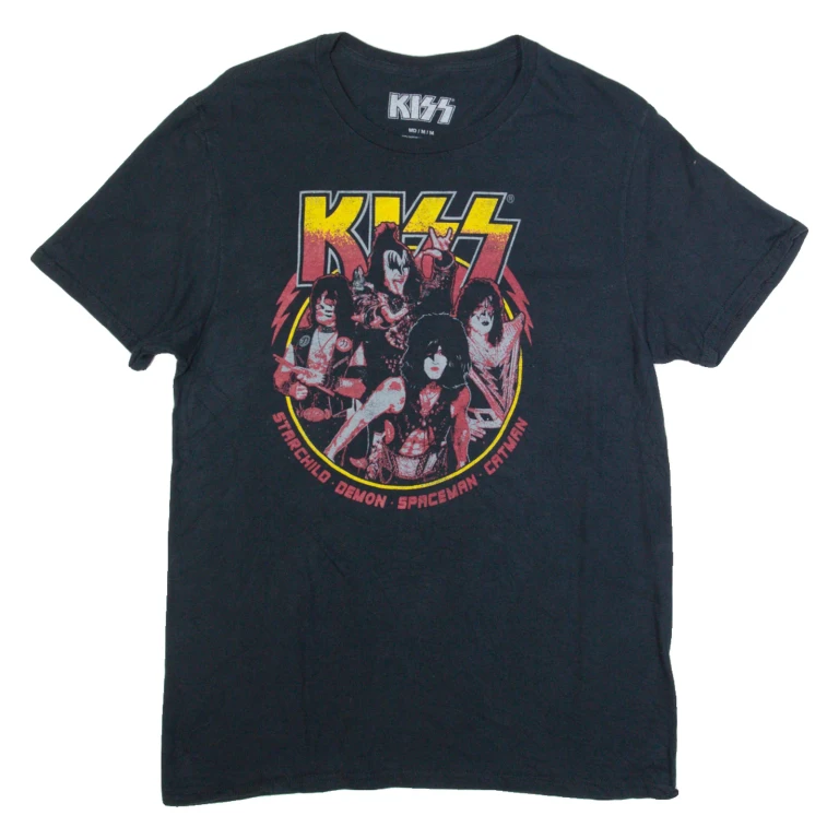 KISS Womens Band T-Shirt Black M