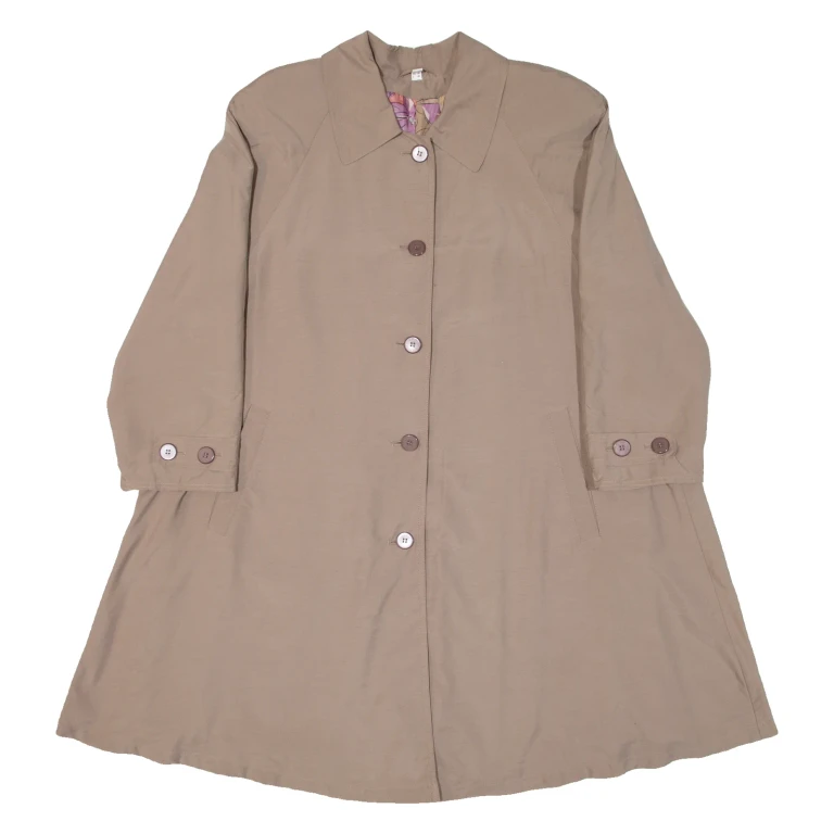 Womens Overcoat Coat Brown UK 12