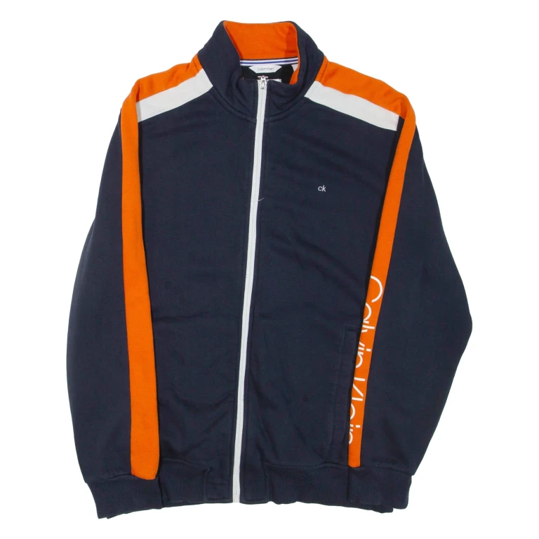 CALVIN KLEIN Mens Track Jacket Blue L