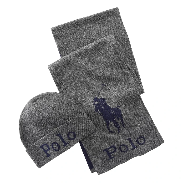 Men's Jacquard Knitted Hat & Scarf Set Hats