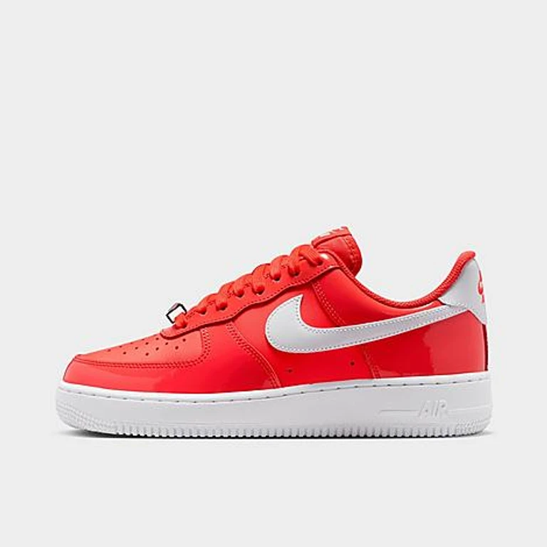 Nike Women's Air Force 1 '07 Patent Casual Shoes in Light Crimson/Light Crimson/White Size: 5.0