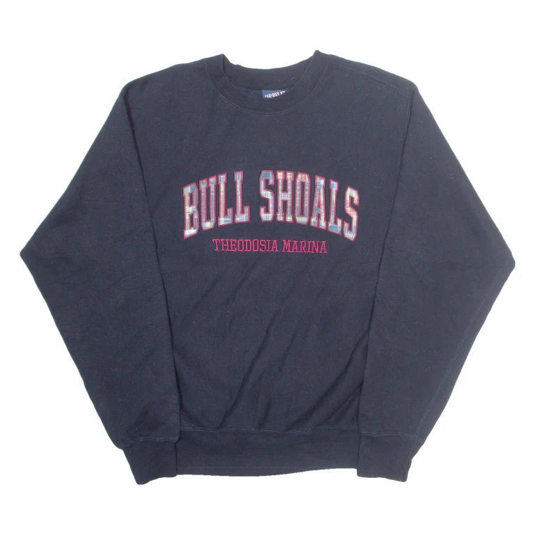 MV SPORT Bull Shoals Mens Sweatshirt Blue Crew Neck 90s USA M