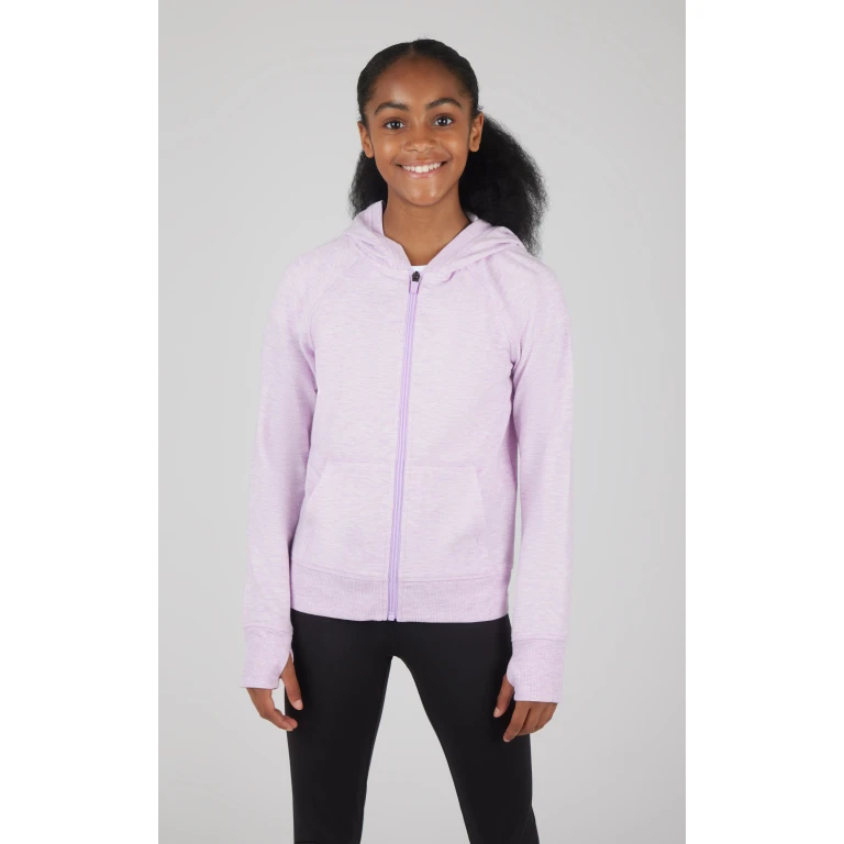 Girls Brushed Full Zip Hooded Jacket