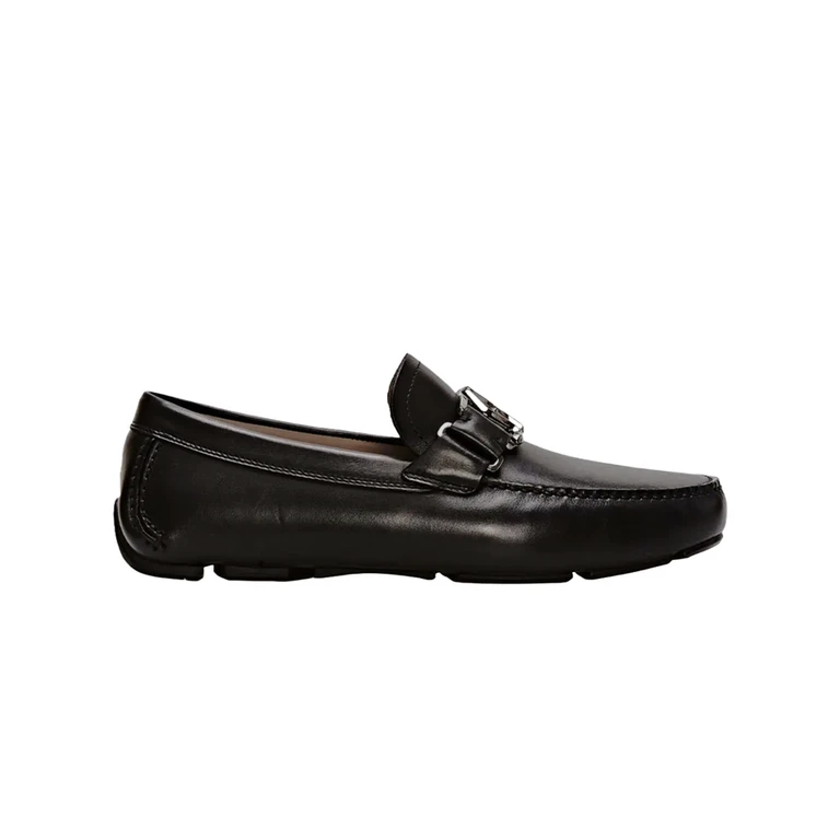 Leather Ornament Driver Loafers