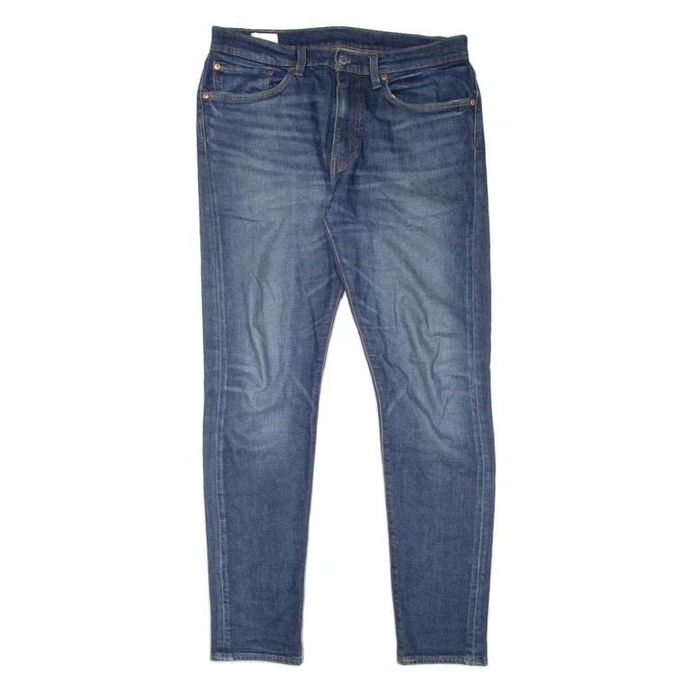 LEVI'S 512 BIG E Jeans Mens Blue Slim Tapered Stone Wash W34 L34