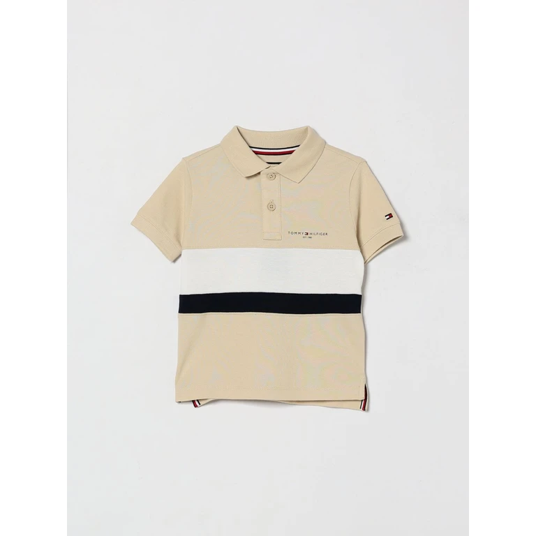 Boy's Striped Cotton Polo Shirt with Embroidered Logo (KB0KB10383ACI)