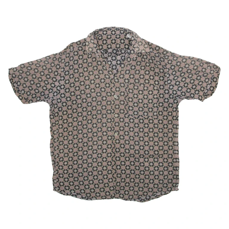 Mens Shirt Red Crazy Pattern XL