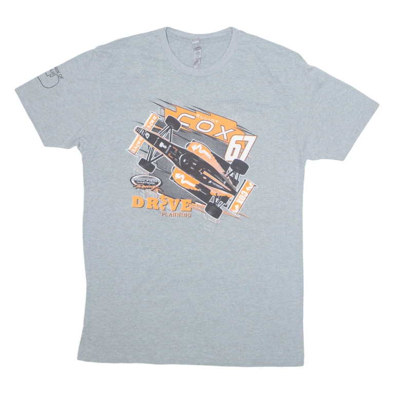 NEXT LEVEL Elliot Cox Mens T-Shirt Grey USA L