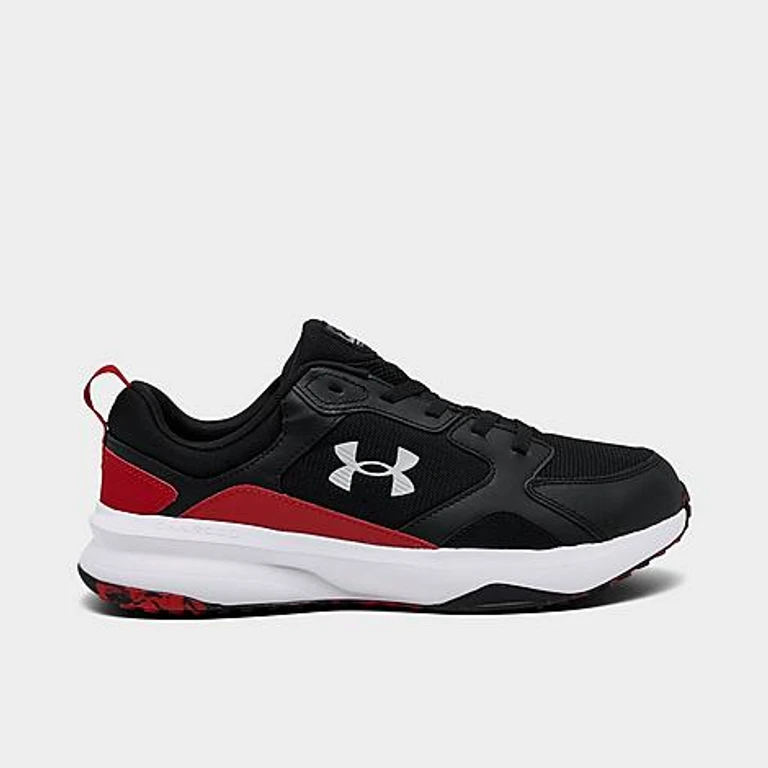 Men's Charged Edge Wide-Width Training Shoes in Black/Red/Mod Grey Size: 7.0