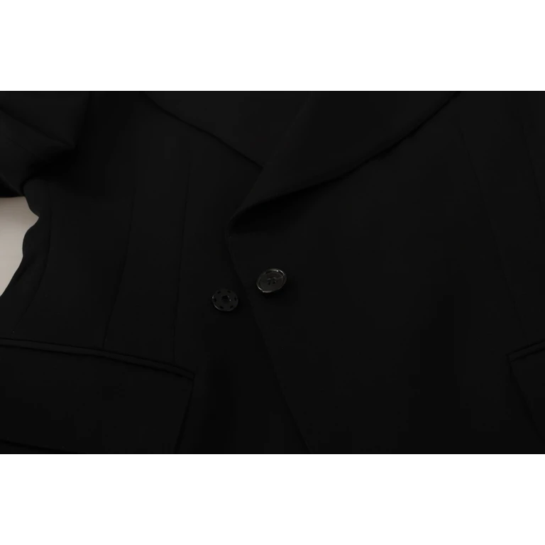 Dolce & Gabbana Black Wool Single Breasted Jacket Blazer Virgin Clothing - Men