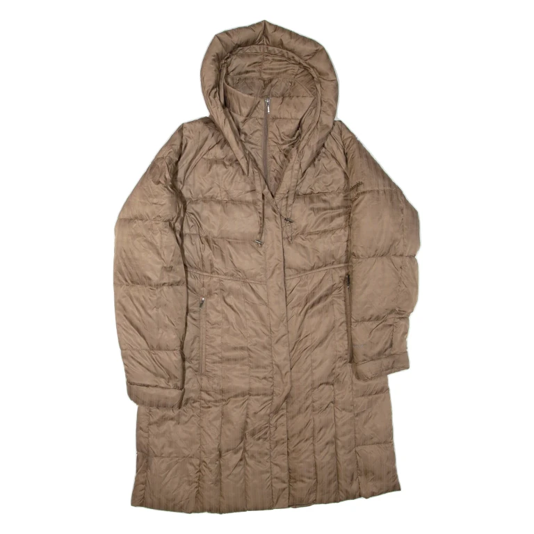 COLUMBIA Womens Puffer Jacket Brown Nylon Hooded M